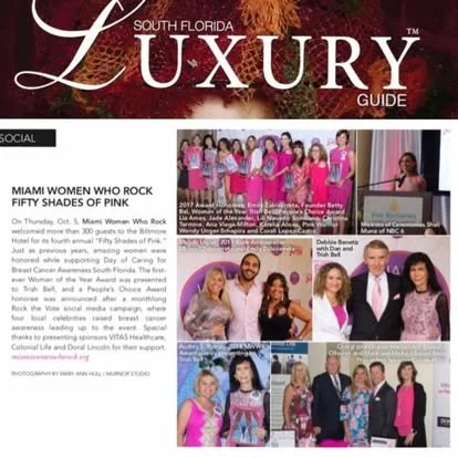 South Florida Luxury Guide feature: Miami Women Who Rock Fifty Shades of Pink
