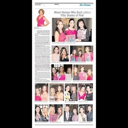 Newspaper feature: Miami Women Who Rock celebra 'Fifty Shades of Pink'